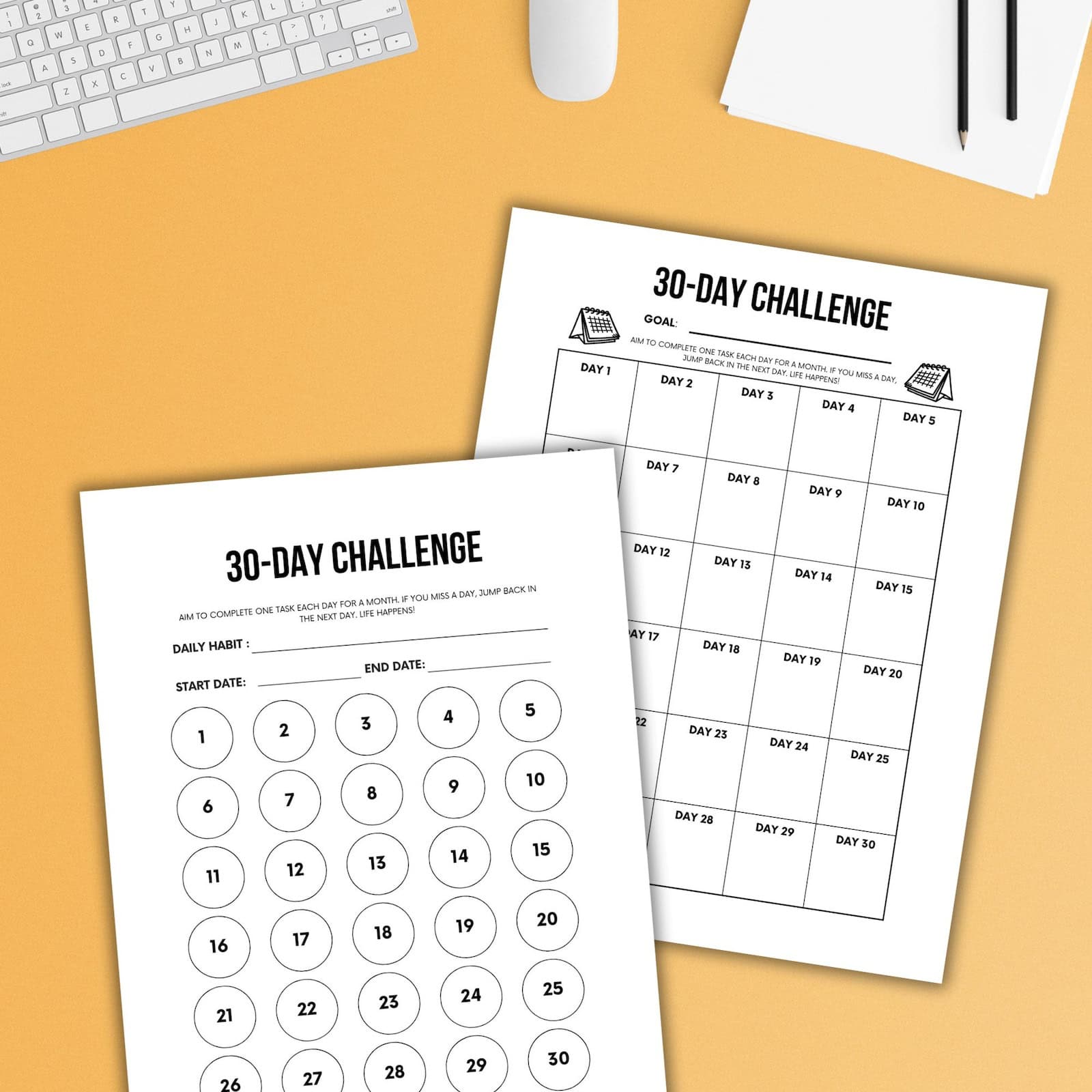 A circular 30-day challenge tracker visualizing weekly progress milestones and a current streak display